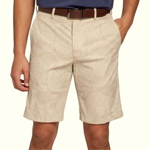 Walter Hagen Perfect 11 Leaves Light Khaki Golf Shorts